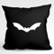 Huuraa Kopfkissen Fledermaus Silhouette Geschenk 40x40cm mit Füllung Black Baumwolle Fledermaus Deko