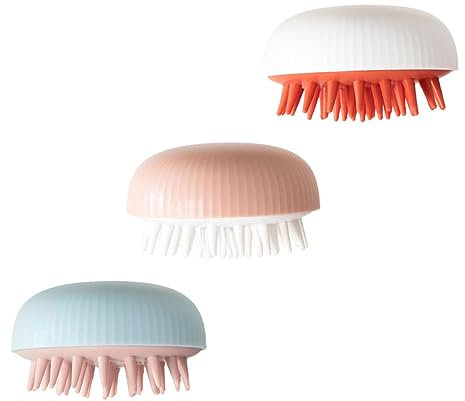 FRCOLOR 3stücke Kopfhautpflegebürste Haarreinigungsbürste Shampoobürste Massage-haarbürste Kopfhautmassagegerät Haar Shampoo Pinsel Kopfhaut Pflege Haar Pinsel Dusche Kopfhaut