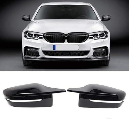 Mulcort 2 Stück Seitenspiegelabdeckungen, Seite Spiegel Abdeckung Außerhalb Gehäuse Spiegel Abdeckung Kappe Kompatibel mit BMW 3 Serie G20 2019-2022 OEM 51167422719 51167422720