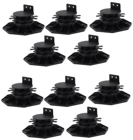 Guihydur Confezione da 10 Supporti Ponte Regolabili, Base Base Base Fondazione per Piattaforma Galleggiante, Altezza Pavimento Ponte