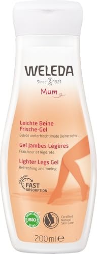 WELEDA Bio Mama Leichte Beine Frische Gel – natürliche Naturkosmetik Körperpflege Beinlotion zur Pflege beanspruchter Beine während der Schwangerschaft. Erfrischt und belebt mit Zitrusduft (1x 200 ml)