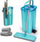 Masthome Mop and Buckets Sets, Flat Floor Mop Cleaning System with 360 Rotating Head, Mops for Cleaning Floors with 135cm Stainless Steel Handle, Suit All Floors-3 Microfiber Reusable Pads