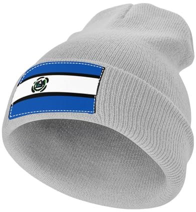 TIOYREVENO Klassische Beanie-Mütze mit Elsalvador-Flagge, farbenfrohes flaches Designmuster, Bequeme, atmungsaktive, weiche Strickmütze, Geschenke für Damen und Herren, Hellgrau, Einheitsgröße