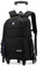 Amythe Mochilas con Ruedas para Niños, Mochila Escolar Adolescentes, Bolso Colegio de Moda para la Universidad, 31L Mochila Casual con Carrito, Ligera y Resistente al Agua, Negro