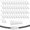 50 Pieces Transparent Cable Labels, 32 x 11 mm Cable Label Identification Box with 100 Pieces White Cable Ties, Cable Tags Box, Clear Cable Ties, for Cable Management and Identification