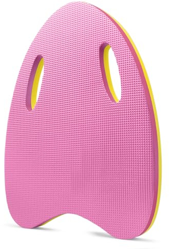 Schwimm-Kickboard für Kinder & Erwachsene – Schwimmendes Trainingsbrett aus EVA-Schaum mit zwei Griffen, Schwimmhilfe für Pool und offenes Wasser (Rosa, A-förmig)