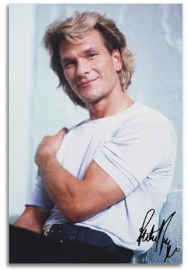 CHENSUL Patrick Swayze Poster mit berühmten Schauspielern, Leinwand, ästhetische Wandkunstdrucke, Heimdekoration, 60 x 90 cm
