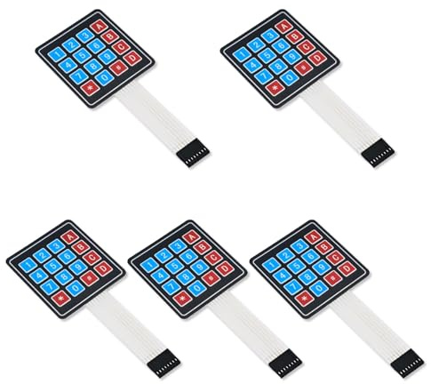 5pcs 4x4 Keypad 16 Key Matrix Array Membrane Switch 8pin Keyboard for DIY
