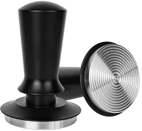 YYTECH Kaffeestampfer 58 mm Espresso Tamper Selbstnivellierendes mit Feder Auto Rebound Flacher Boden aus 304 Edelstahl Coffee Tamper Espresso Zubehör für Siebträger Barista Zubehör