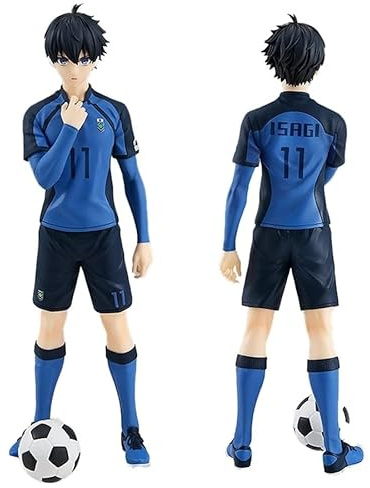 Skynomad Anime Blue Lock Football Action Figurine – Collectible PVC Statues of Bachira, Nagi, Isagi & Rin | Detailed Soccer Anime Figures for Fans, Manga Collectors & Room Decor (Isagi Yoichi 17cm)
