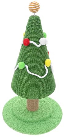 JOINPAYA Weihnachtlicher Kratzbaum für Katzen Hoher Vertikaler Kratzpfosten aus Natürlichem Sisal Stabiler Kletterbaum mit Weihnachtlichem Design Nachhaltiges Kitten zubehör für Aktives