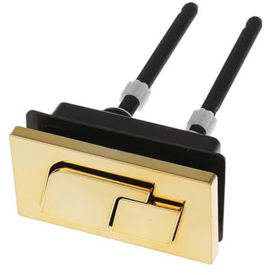 Toilettenspülung Drücker Doppelspül-WC-Behälter, goldfarben, 48 mm/58 mm Knopf, runde Form, WC-Druckknöpfe, Badezimmer-Zubehör(Square)
