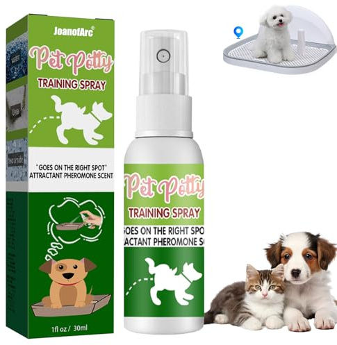 JoanofArc Dog Potty Spray Set, Potty Training Spray for Dogs, Cat Litter Here Training Spray, Stops Urination & Marking, Indoor and Outdoor Use Toilet Training Aid, 30ml
