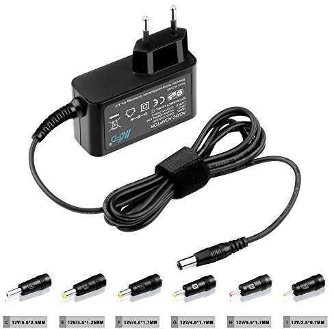KFD Alimentatore Universale 12V Caricabatterie per Koorui Monitor 24E4 24N50C 24N1 24N1A 22N1 21.5'' 24' Telecamere Fritzbox AVM Fritz!Box Router CCTV, Hard Disk Esterninotebook caricatore
