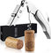 CORKAS Tire Bouchon Professionnel, Couteau de Sommelier, Couteau de Serveur avec Décapsuleur et Coupe-Capsule, Ouvre Bouteille en Acier Inoxydable