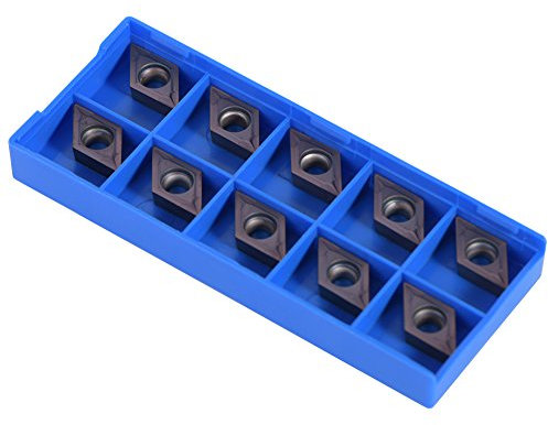 10pcs Diamant Form Hartmetall Insert Schneider Maschine Drehmaschine Fräswerkzeug Externes Gewindeschneiden mit Fall DCMT11T304 VP15TF für Regelmäßigen Edelstahl