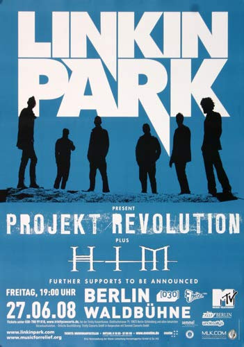 Linkin Park - No More Sorrow, Berlin 2008 » Konzertplakat/Premium Poster | Live Konzert Veranstaltung | DIN A1 «
