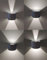Trango 1er Pack 3035A IP44 Up & Down Strahler Außenwandlampe inkl. LED Leuchtmittel Wandstrahler in Rund Schwarz matt als innen & außen Wandstrahler, Außenwandleuchte, Außenstrahler