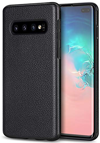 Tasikar Funda Samsung Galaxy S10 Plus Funda de Cuero Delgado Compatible con Samsung Galaxy S10+ (Negro)