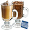 CRYSTALIA Tazas de Café Irlandés Juego de 2, 230 ml,% 100 Sin Plomo, Tazas de Leche, Tazas de Café de Vidrio Con Asa, Tazas de Vidrio Para Capuchino, Tazas de Café Con Leche