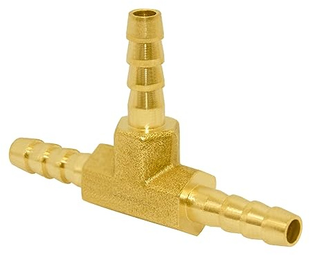 Joywayus Hose Barb Fitting 5/32(4mm) Hose Brass Fitting Air Fuel Water Pipe Gas Tubing