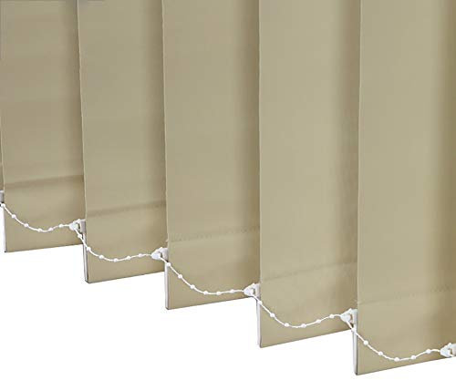 Jalousien Hochwertige Vertikale Polyester - Terrassentür Oder Großes Fenster Für Privatsphäre, Licht Und Blendschutz (Color : Beige, Size : 40x130cm(WxH))