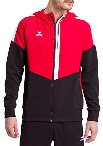 Erima Herren Squad Trainings Jacke, rot/schwarz/weiß, l