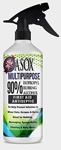 Isopropyl Alcohol 90% Pure Isopropanol Rubbing Alcohol With Trigger Mist Spray Antiseptic Disinfectant Alcohol for First Aid, Treats Cuts, Bites and Prevents Infection
