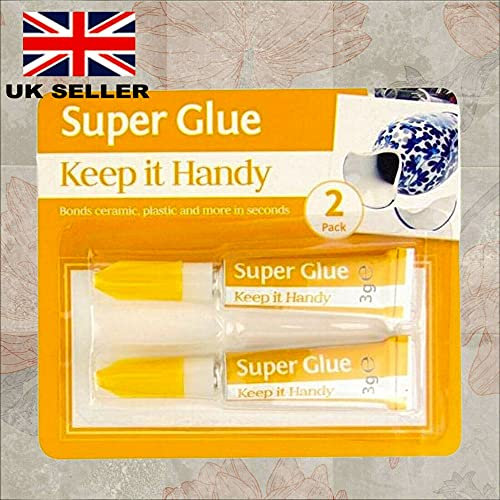 Super Glue Adhesive Kit Repair Metal Ceramic Rubber Glass Plastic 2 Pack