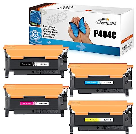 Starlet24 4X CLT-P404C P404C Toner Kompatibel für Samsung C480W CLT-404S für Xpress SL C480W C480FW C430W C480FN C480 C430 C48X C43X CLT-K404S CLT-M404S CLT-Y404S CLT-C404S