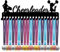CREATCABIN Cheerleader Medaillenhalter Display Kleiderbügel Sport Metall Wandhalterung Mit 20 Haken Zum Aufhängen von 60 Medaillen Läufer Home Badge Laufen Marathon Gymnastik Schwarz 15.7 x 5.4 Zoll