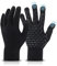 Winter Warm Gloves for Men Women, Lightweight Touch Screen Thermal Gloves, Soft Knit Lining, Elastic Cuff Knit Stretchy Material for Driving Running Typing (Black)