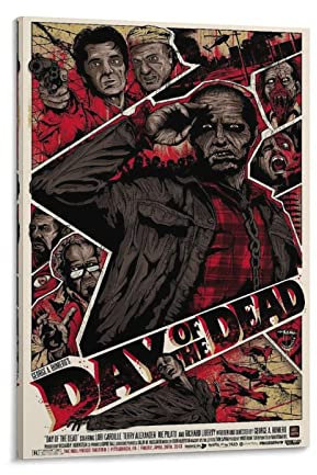 Enartly Leinwand Druck Poster Tag der Toten Filmplakat Dekoration Wohnzimmer Schlafzimmer Malerei 60x90cm Kein Rahmen