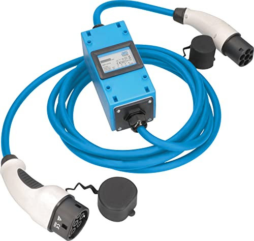 As-Schwabe Câble de Charge pour Voiture Hybride et électrique Mode 3, avec Compteur d'électricité Mixo, 400 V/16 A, Type 2, triphasé 11 KW, 5 m, avec Sac de Rangement, Plage de température de