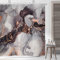 ASDCXZ Marmor Duschvorhang Schwarz Gold 180x200 cm, Modern Abstrakt Grau Schwarz Gold Marmor Optik Textur Waschbar Duschvorhänge Polyester Textil Wasserdicht Duschvorhang für Badewanne mit 12 Hake