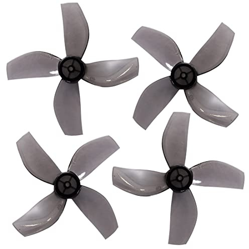 Gemfan 4 Paar 35 mm 3-Blatt / 4-Blatt Propeller 1,0 mm CW CCW PC Paddel für 08028 Motor Freestyle Racing Tinywhoop Drohne (4-Klingen, grau)