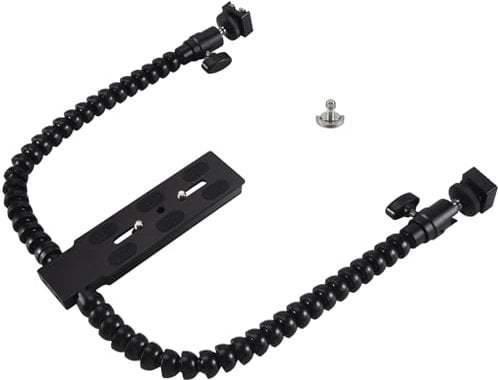 Pyatofly Flexible Halterung für Blitzhalterung Ein Doppelarm Flexibler Arm für Makro Shot Kamera Zubehör