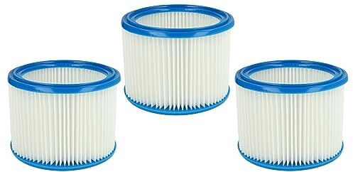 vhbw Filterset 3x Faltenfilter kompatibel mit Makita 446LX | 440-445, 83203BJA Staubsauger - Filter, Patronenfilter