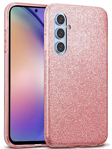 CoolGadget Handyhülle für Samsung Galaxy A34 5G Glänzend Rosegold | Glossy Silikon Case mit Schutzrand, flexibles TPU, kratzfest, elegantes Finish