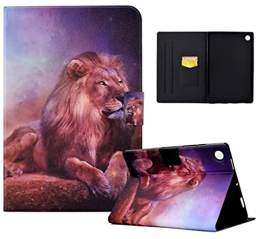 Case for Amazon Fire Max 11 2023, PU Leather Kickstand Multi-Angle Viewing Protective PU Leather Folio Smart Cover for Amazon Fire Max 11 2023 Tablet, Lion King