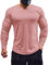 Muhshoiy Men's Slim Fit Muscle Shirt V Neck Short & Long Sleeve Sport T-Shirt Underwear Casual Tee Stretch Solid Athletic Shirts/Pink/L