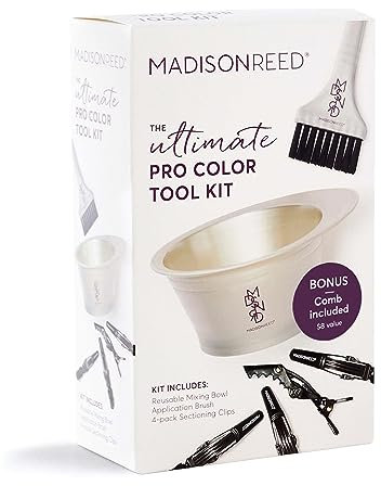 Madison Reed Pro Color Tool Kit With Bonus Comb, 7pc Set for DIY Hair Coloring, Mixing Bowl, Brush, Hair Clips & Comb