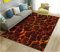 UNOMAK Vulkan Lava Magma Bereich Teppich Groß, Teppich Teppich Wohnzimmer Schlafzimmer Sofa Fußmatte Dekoration, Teppich Spiel rutschfeste Bodenmatte 140X200CM