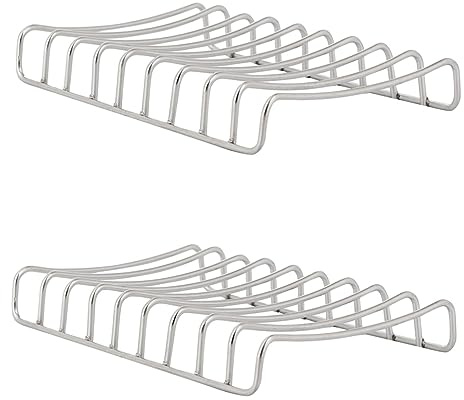Warmhm 2stücke Edelstahl Seifenhalter Für Badezimmer Minimalistisches Design Mit Ablaufendem Wasser Für Trockene Oberflächen Geeignet Für Seife Schwämme Und Scheuerschwämme