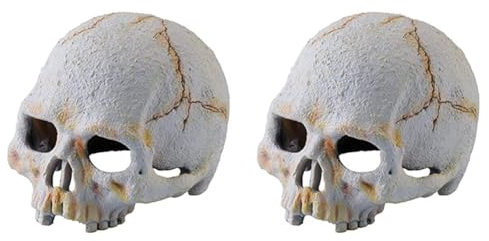 Exo Terra Primatenschädel, sicheres Versteck für Reptilien und Amphibien, klein (Packung mit 2)