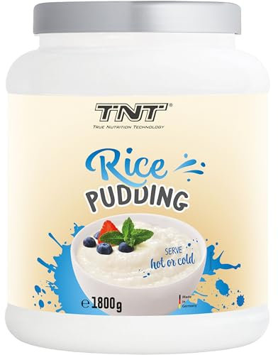 TNT Rice Pudding – Ideal für Muskelaufbau & Fitness • Zuckerfrei, Glutenfrei, Laktosefrei • 84g Kohlenhydrate, 7.6g Protein • Einfache Zubereitung • 100% Vegan • 1800g Packung