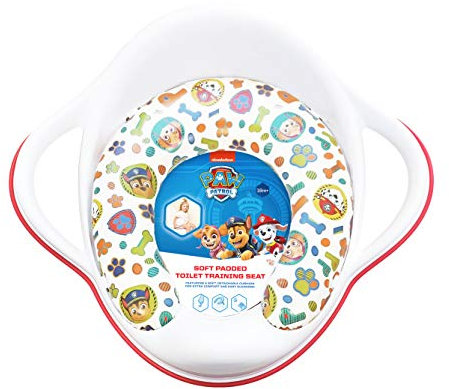 Paw Patrol Toilet Training Range, Portable, Easy Cleaning Anti Stick Lightweight Toddler, White/Red (Paw Patrol Padded Seat)