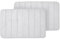 Moonlight Bedding Bath Mat – 2 Pack White Memory Foam Bathmat 40 x 60 cm Non-Slip Bath Mats for Inside Bath, Soft and Cozy Bathroom Mat Highly Absorbent and Washable Mat