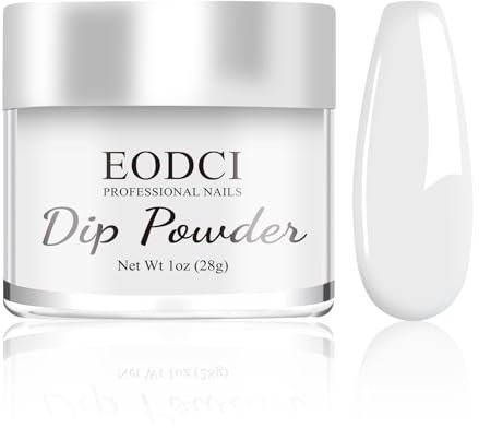 EODCI 28g Dipping Powder, Durchsichtig Dipping Nagelpulver, Dip Pulver Nagel Dipping Puder French Nagelkunst Serie Maniküre für Salon DIY & Hause Nagelpuder Spiegelpulver