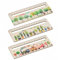 LARENNT 3er-Set Holz Lesezeichen Kinder - Lineal 16 cm - Lesehilfe Kinder 1 Klasse - Sinnvolle Einschulungsgeschenke - Leselineal zur Einschulung (Motive: Bär, Kakteen, Züge)